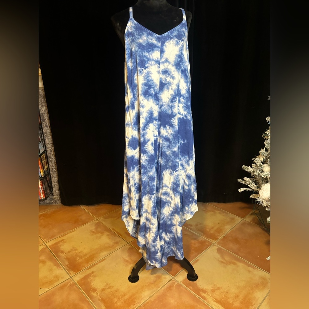 Tie die blue jumpsuit